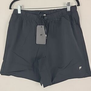 NEW Fabletics The One 7" Shorts Lined Elastic Waist Pockets Black Sz L